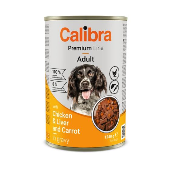 Calibra Dog Premium konzerv Chicken & Liver 1240g (EXP. 10/2025)