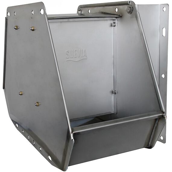 Rozsdamentes acél etetővályú Suevia Model 620 - kétoldalas