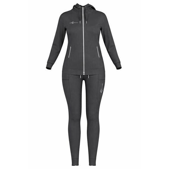 Gyerek edzőszett, pulóver + leggings, grafitszürke