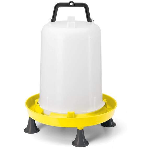 Műanyag ivótál füllel, 15 l, lábakkal, sárga