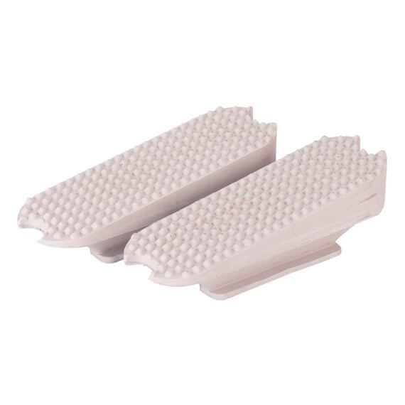 Gumy do třmenů šikmé, 12cm, bílá - pár