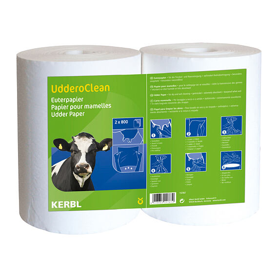 Utěrka na vemeno bez ruličky Uddero Clean 2x800 archů