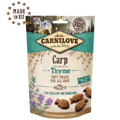 Carnilove Dog Semi Moist Snack Carp&Thyme pamlsky pro psy, 200 g