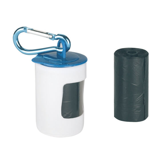 Zásobník na sáčky pro psí exkrementy, s dvěmi rolemi sáčku 2 x 20 kusů