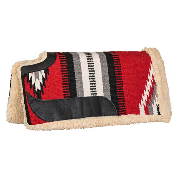 Westernová deka pod sedlo s výkrojem na kohoutek, červená