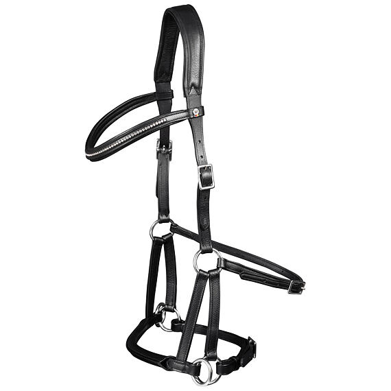 Bezudidlová uzdečka Waldhausen X-LINE Nuova, černá