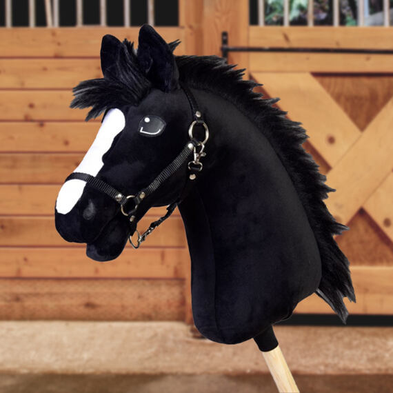 Hobby horse LarDen Loki s černou ohlávkou, vel. S