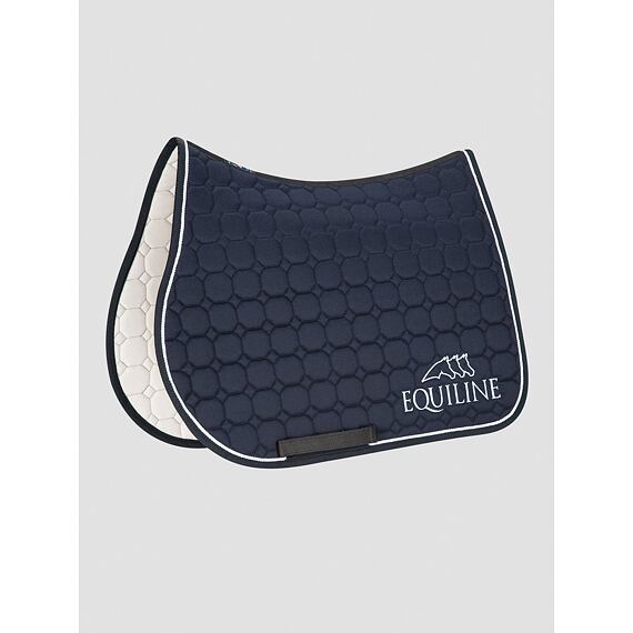 Podsedlová dečka EQUILINE Octagon Outline, všestranná, modrá