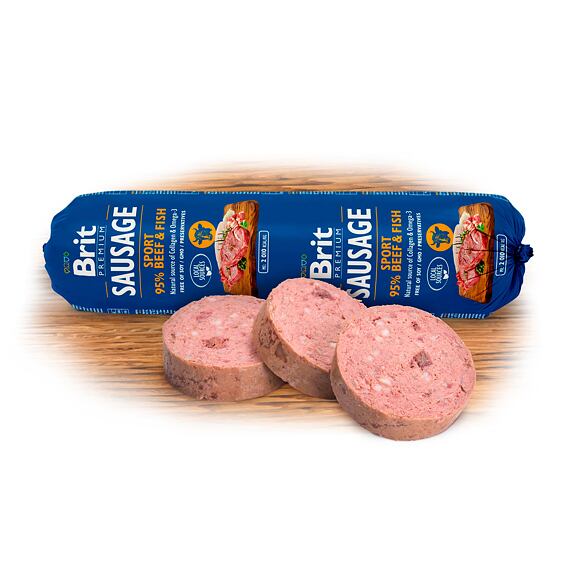 Brit Sausage Beef & Fish Sport Formula 800g