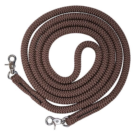 Westernové kulaté lanové otěže LproWest, hnědá, 3 m