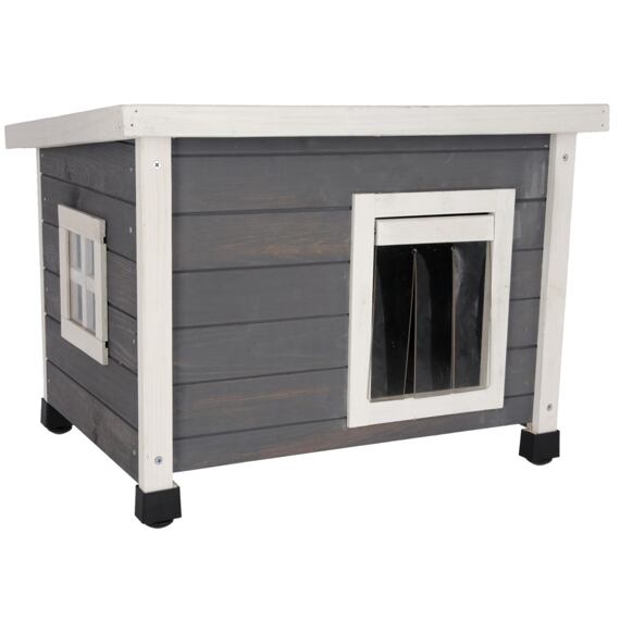 Rustica macskaház fehér/szürke, 57 x 45 x 43 cm