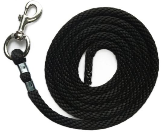 KENTAUR fonott póráz nikkel karabinerrel, fekete