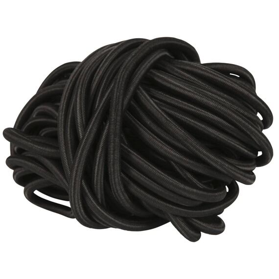 Upínací lano, černé, 20 m, průměr 7 mm