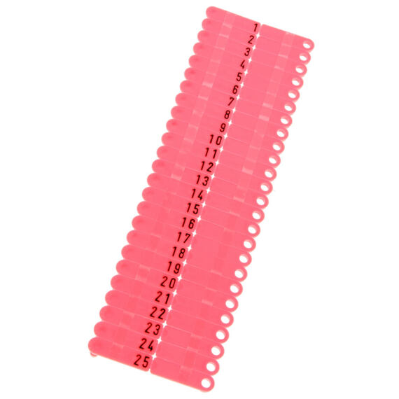 Ušní známky Twintag bez popisu červené 50ks/bal