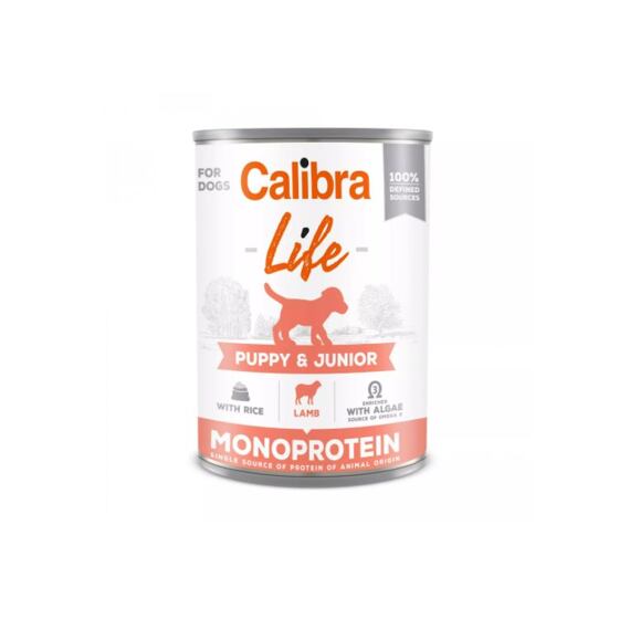 Calibra Dog Life konzerva Puppy&Junior Lamb&Rice 400g