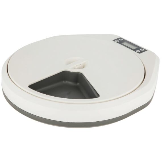 Automat na krmivo pro 5 porcí, bílo/šedý