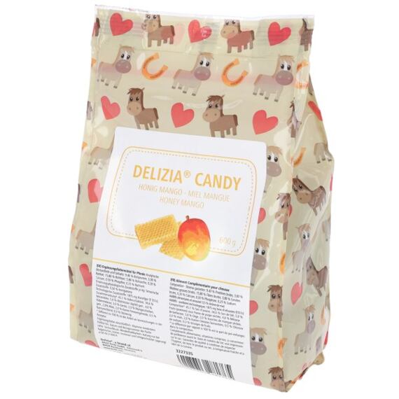Pochoutka pro koně Delizia® Med/Mango 600g