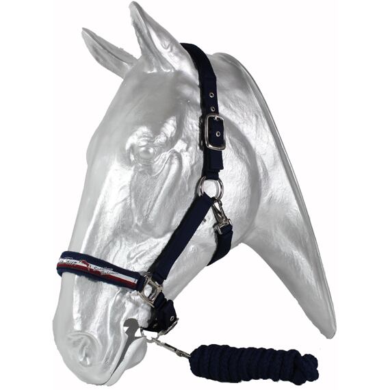 Ohlávka s vodítkem KenTaur fleece, modrá