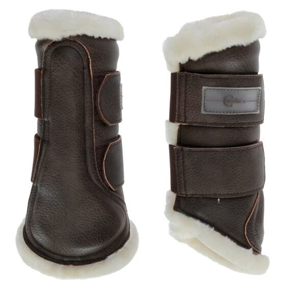 Kamaše s kožíškem Pelisa, hnědá