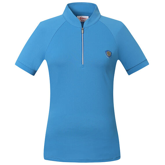 Állónyakú póló Covalliero S/S 2022, kék
