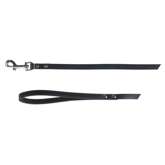 Vodítko pro psy MEXICA kožené, 12 mm / 100 cm, černé