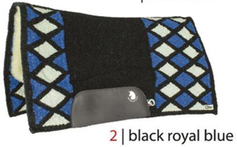 Westernová deka pod sedlo BURIONI  Show černá/modrá