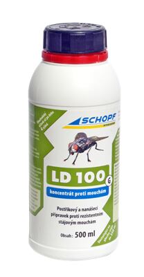 LD 100 G tekutý koncentrát k hubení much ve stáji 500ml zelený