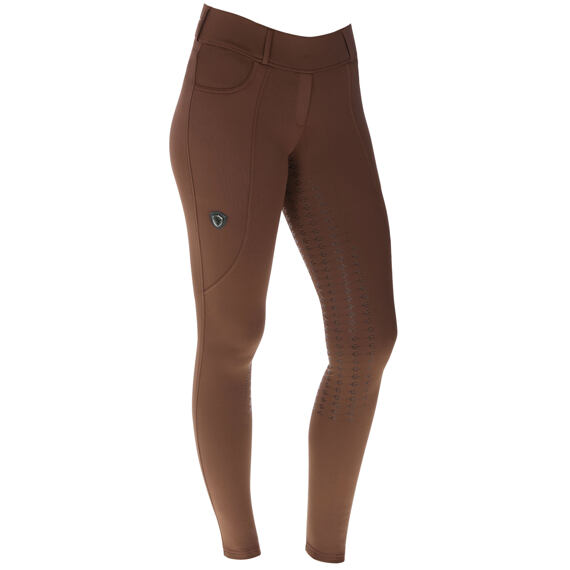 Dámské jezdecké legíny s gripem Covalliero A/W 2023, hnědá