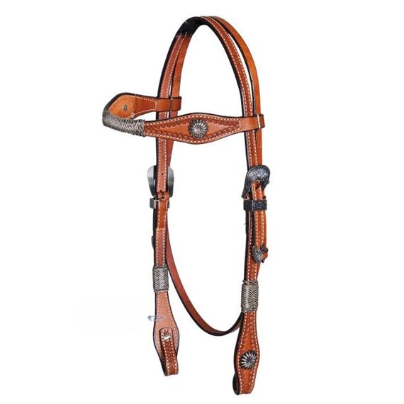 Uzdečka westernová WI Antique, hnědá, vel.Full