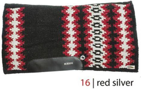 Westernová deka pod sedlo BURIONI  Show červená/stříbrná