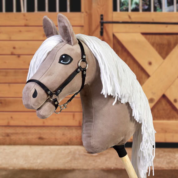 Hobby horse LarDen Blondie s černou ohlávkou, vel. M