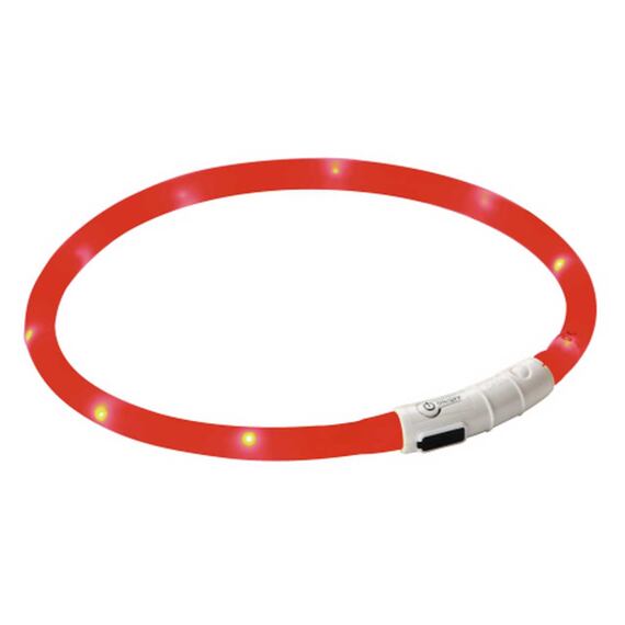 Svítící obojek pro psy Maxi Safe kulatý, červený