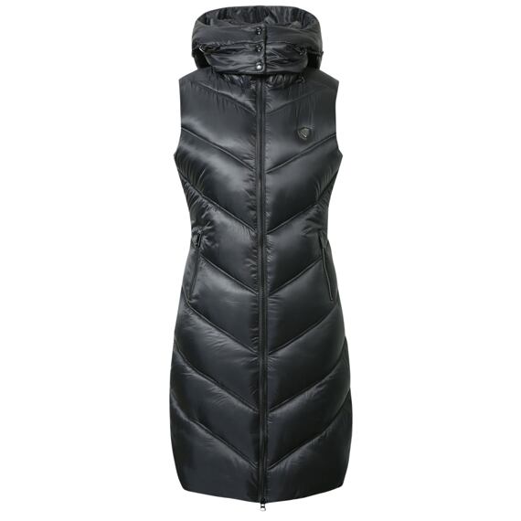 Dámská dlouhá prošívaná vesta Covalliero A/W 2024, černá