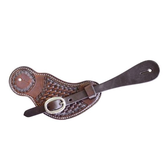 Westernové řemínky na ostruhy POOLS Basket, hnědá