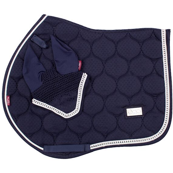 Podsedlová dečka + čabraka na uši KENTAUR JQ, tmavě modrá, vel. Full