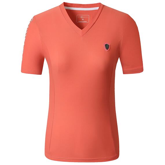 Tričko Covalliero S/S 2025 dámské, korálová