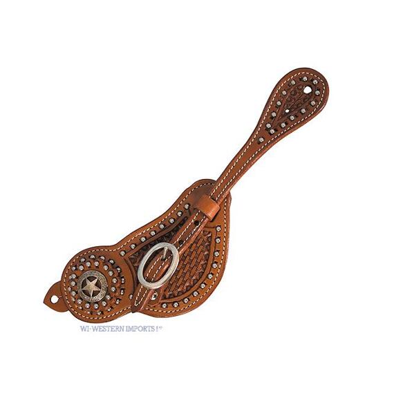 Westernové řemínky na ostruhy Star