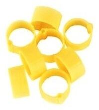Kroužek zámkový na slepice 16mm, 20ks/bal - Žlutá