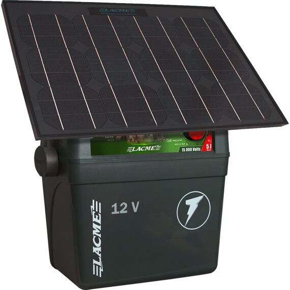 Ohradníkový akumulátorový zdroj CLOVERT B50, 5J 12V se solárním panelem 33W