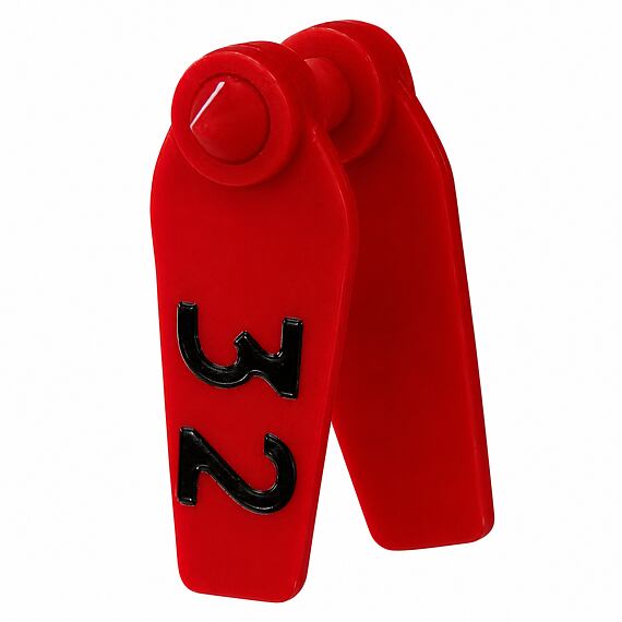 Primaflex füljelző leírással 25 db, piros, 0-s méret