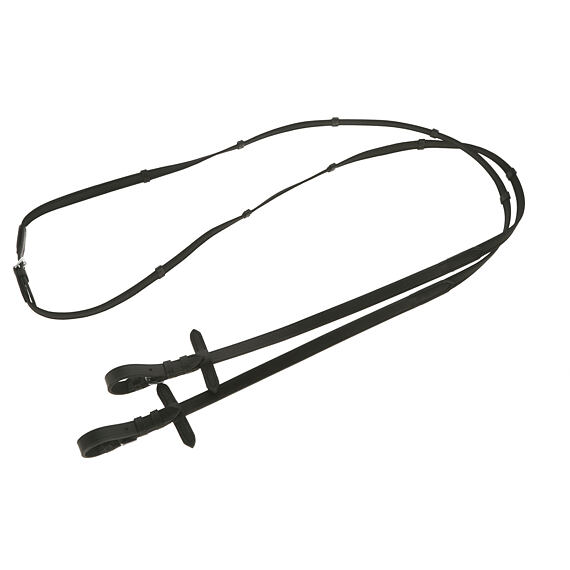 Pryžové otěže Antislip, černé, 15 mm