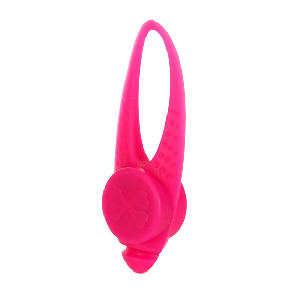 Blikačka na obojek pro psy silikonová Maxi Safe, 8 x 3 cm, růžová