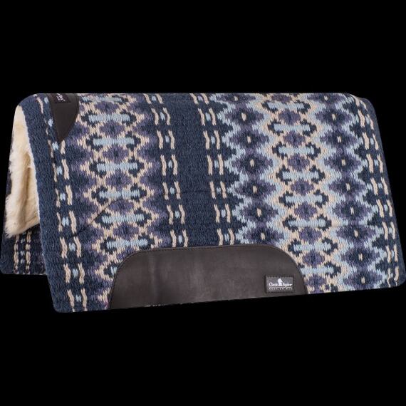 Westernová deka pod sedlo Classic Equine SensorFlex Wool 32x34, modrá