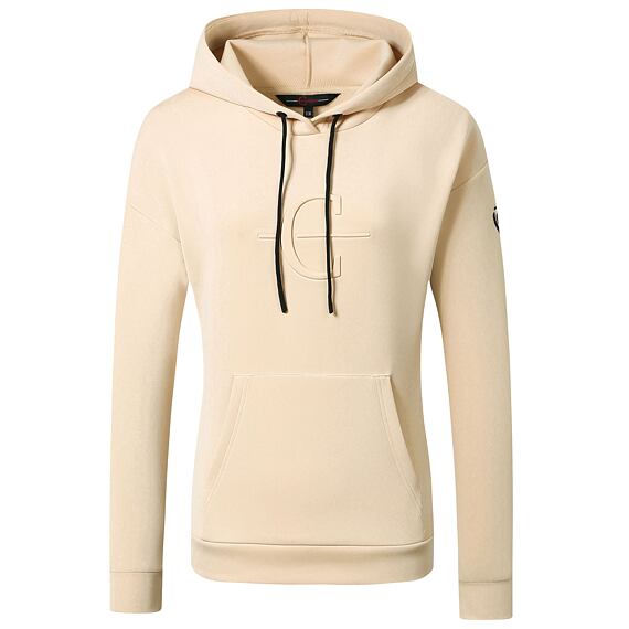 Dámská mikina s kapucí Covalliero S/S 2024, smetanová