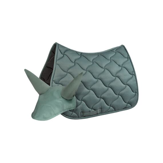 Podsedlová dečka + čabraka EQUILINE Rombo Fluid, všestranná, světle zelená