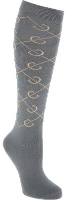 Podkolenky Check Covalliero S/S 2023, šedá