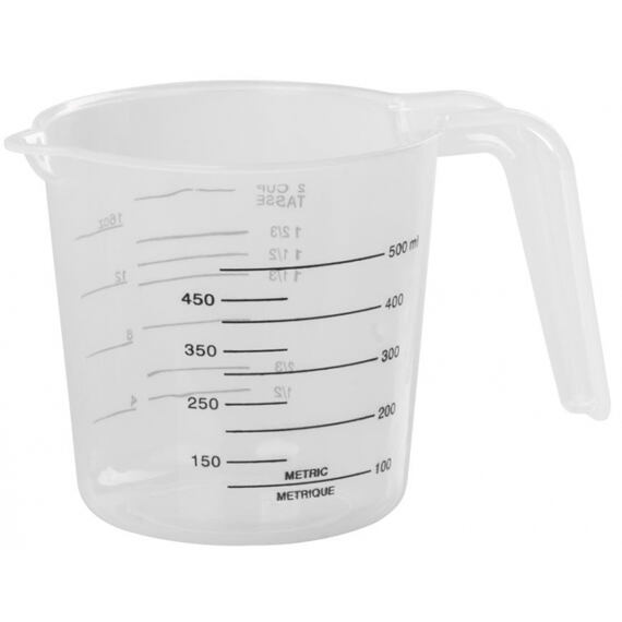 Odměrka s výlevkou, plast 0,5l