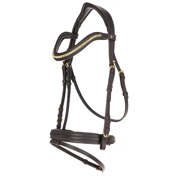 Covalliero Clincher bőr kantár, barna