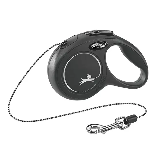 Flexi Classic Rope kutyapóráz, XS méret, 3m hosszú, max. 8 kg, fekete