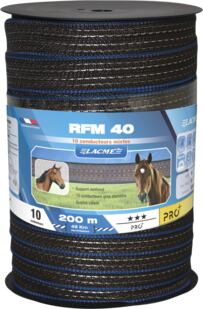RFM erősített szalag 40 mm, 10 vezető, 200 m tekercs - barna